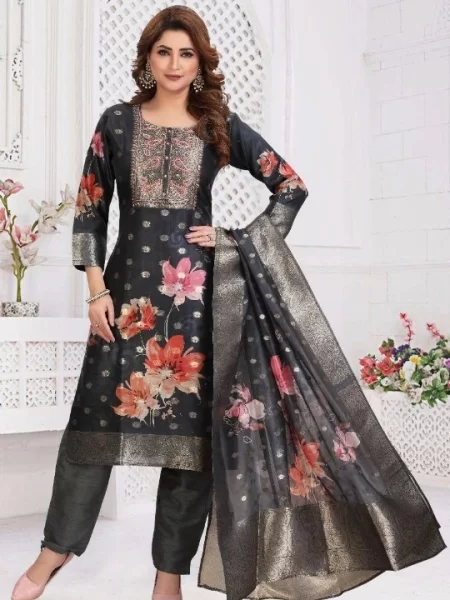 Floral Print Straight Suit