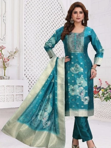 Green Embroidered Salwar Kameez