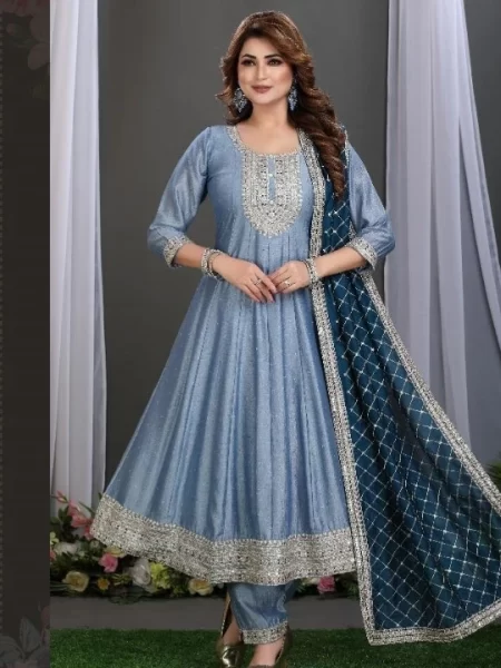 Embroidered Anarkali Suit