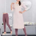 Women's Cotton Kurti & Stretchable Leggings Set