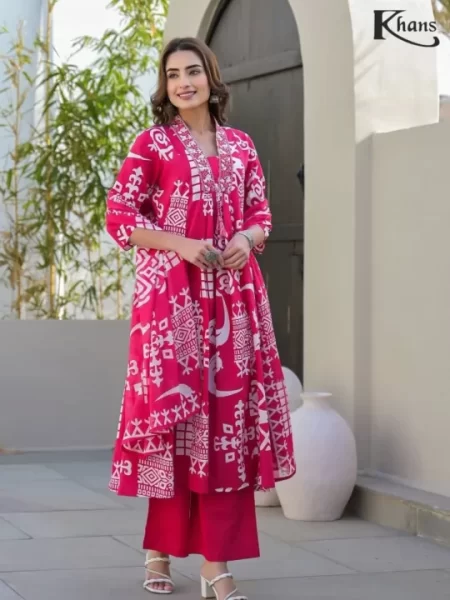 Printed Flared Kurta Set